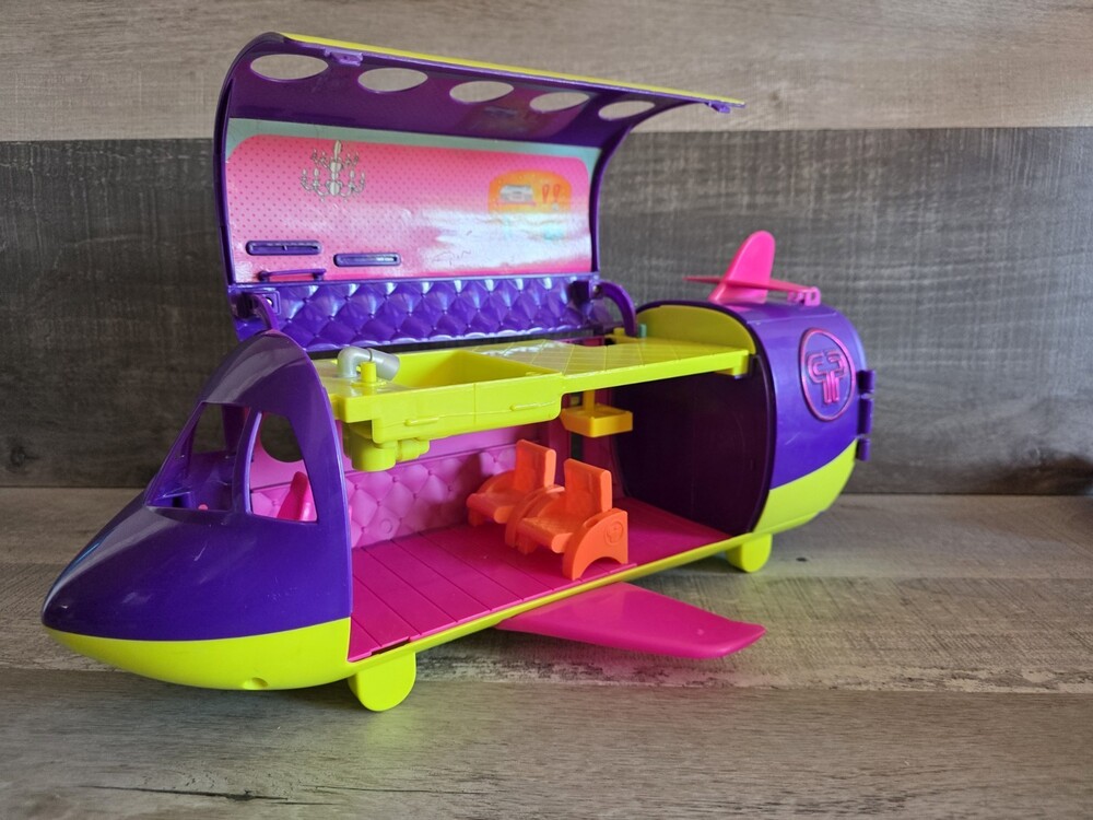 Polly Pocket Airplane Mattel Toy Purple 16" NOT COMPLETE Replacement Parts g58